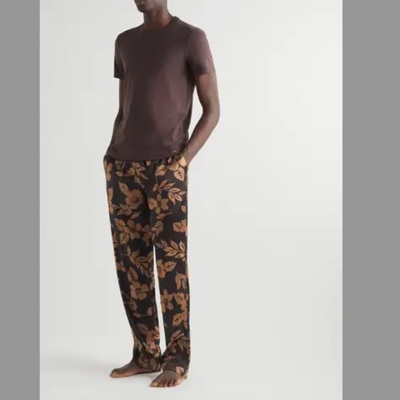TOM FORD Floral Print Stretch Silk Pajama Pants - Picture 9 of 9